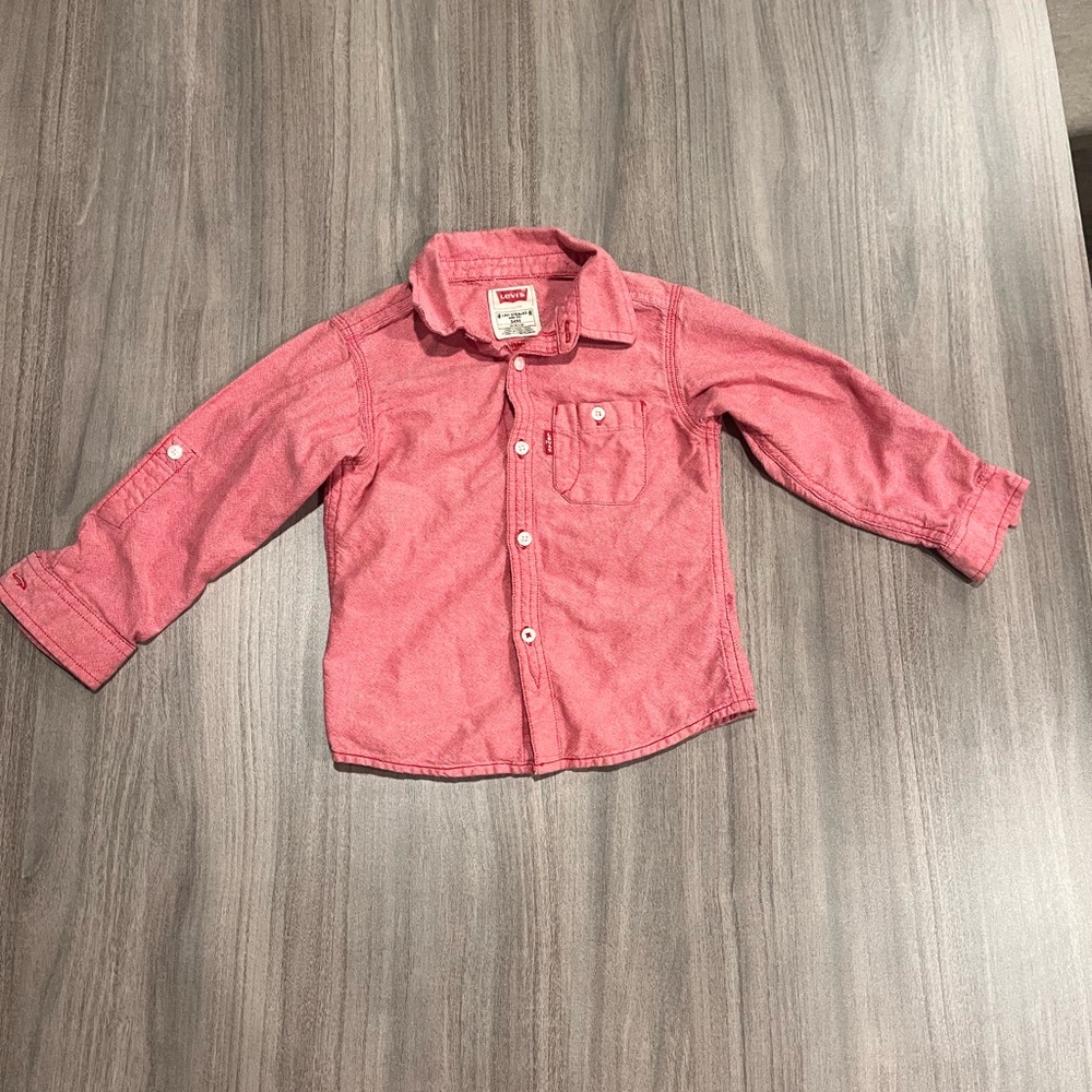 Levi's Kids Red Button-Down Shirt